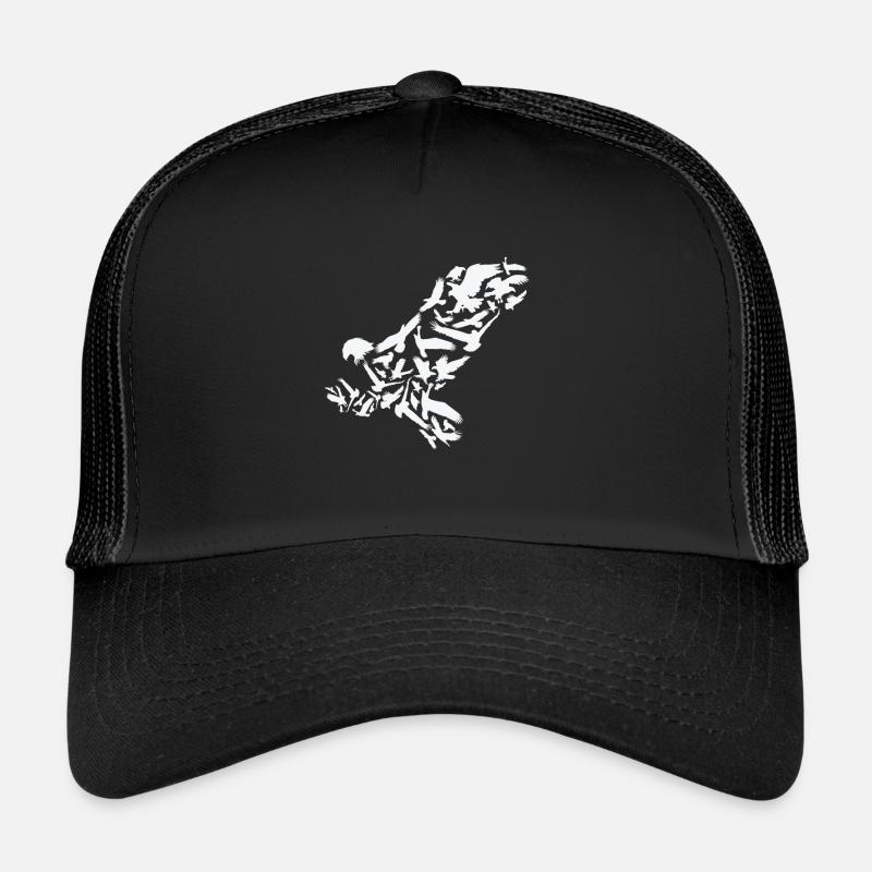 Adler Raubvogel Adler Silhouette - Trucker Cap - Schwarz/Schwarz