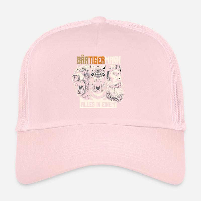 Bärtigermann Bär Tiger Mann Geschenk Bart Sprüche Trucker Cap