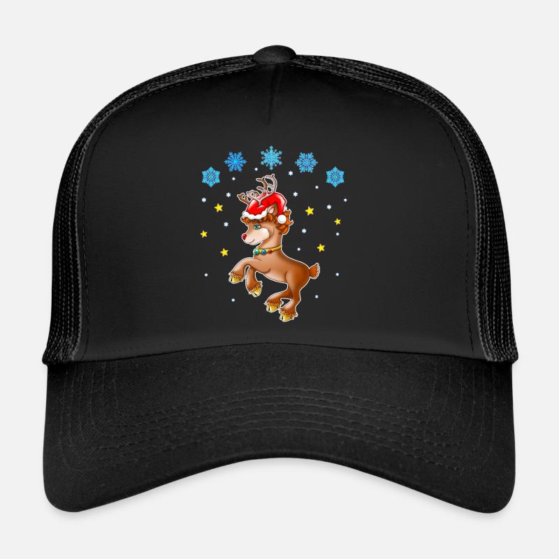 Rennes Rudolf avec bonnet de Père Noël Casquette trucker 