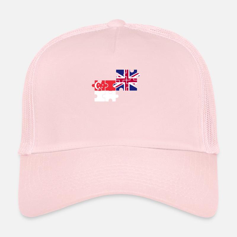 Singapur UK Flagge Britisch Singapurisch Trucker Cap