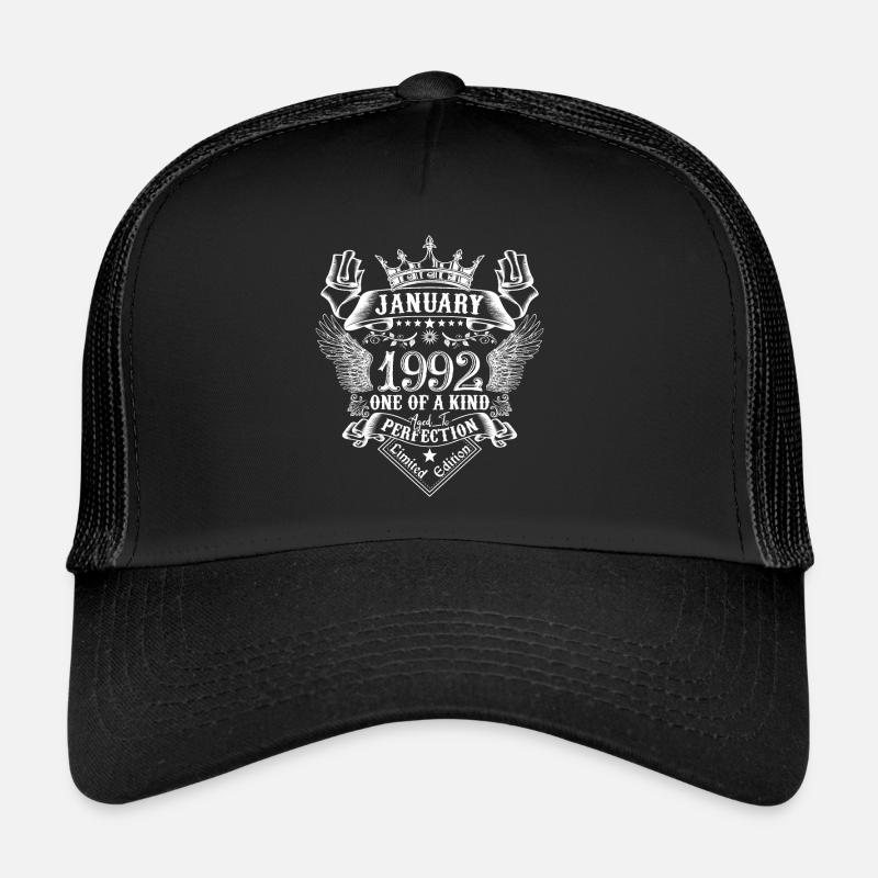 1992 Janvier 1992 anniversaire Janvier 1992 Casquette trucker 