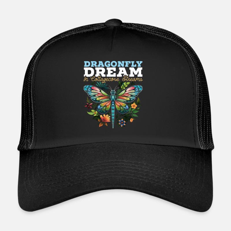 Cottagecore Esthétique Libellule Amante Gobelin Casquette trucker 