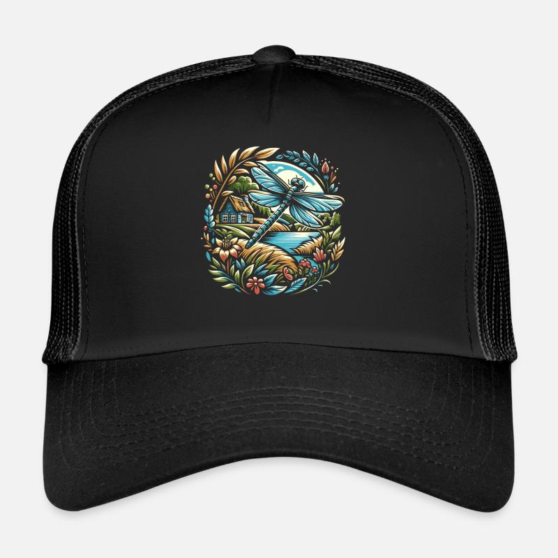 Cottagecore Esthétique Libellule Amante Gobelin Casquette trucker 