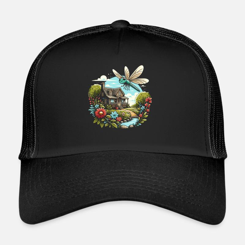 Cottagecore Esthétique Libellule Amante Gobelin Casquette trucker 