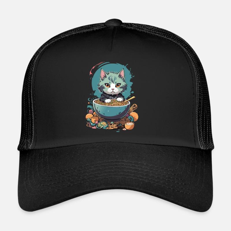 Kawaii Katze Ramen Pastell Japan Design Trucker Cap