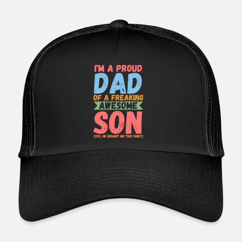 Papa Vatertag Papa Geschenk - Trucker Cap - Schwarz/Schwarz