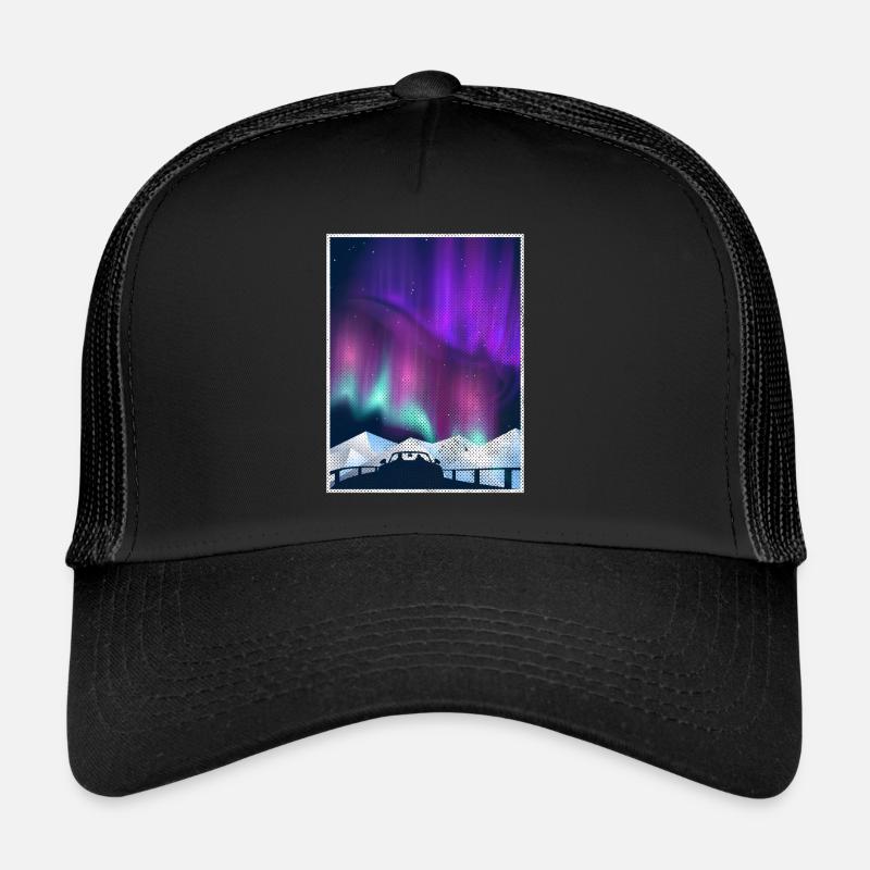 Aurora Borealis Northern Lights Trucker Cap