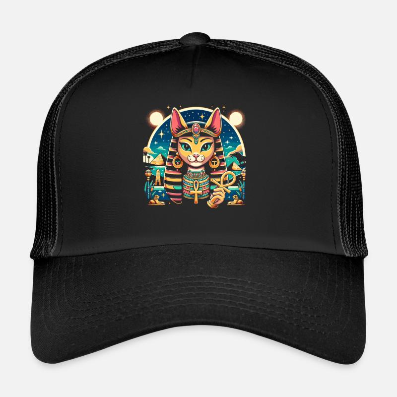 Bastet Déesse égyptienne Égypte Pyramide Égypte Casquette trucker 