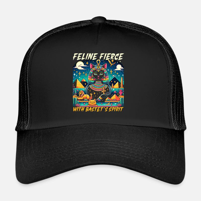Bastet Déesse égyptienne Égypte Pyramide Égypte Casquette trucker 