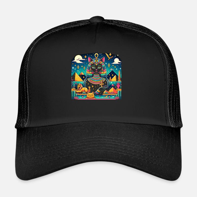 Bastet Déesse égyptienne Égypte Pyramide Égypte Casquette trucker 