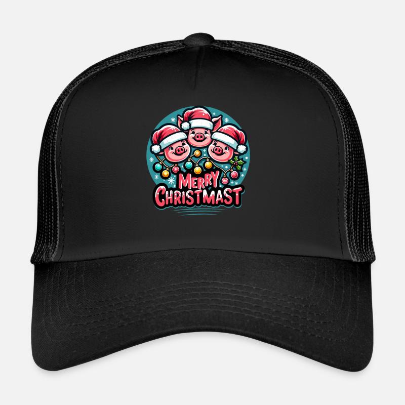 JOYEUX Noël - Repas de Noël rôti Casquette trucker 