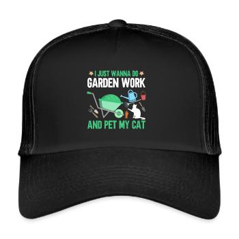 Chats Plantes Plantes De Jardin Amoureux Des Plantes - Casquette trucker  - noir/noir - Devant