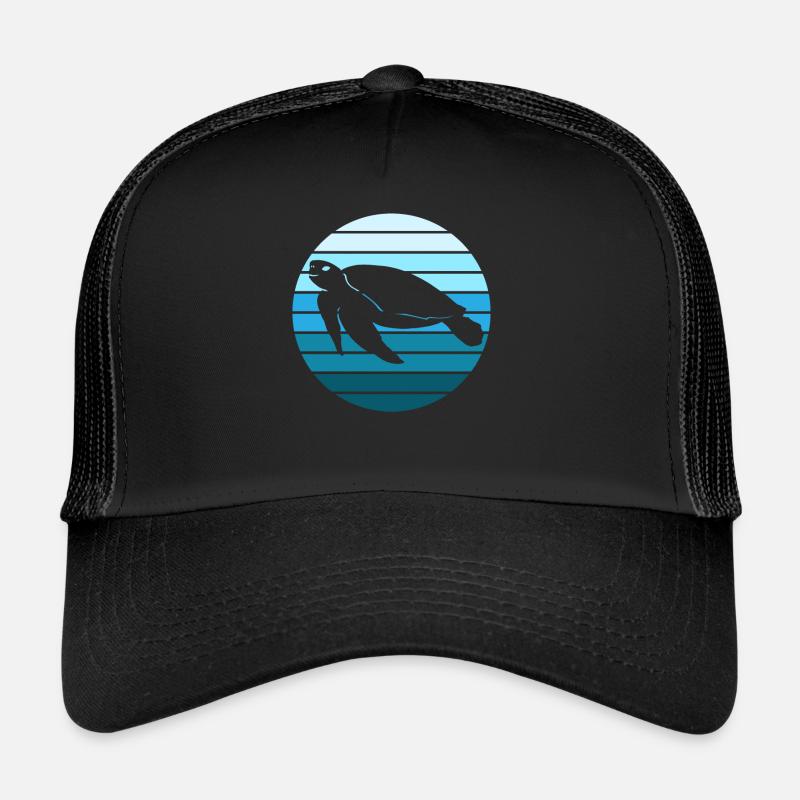 Ocean Tranquility Turtle Evening Mood Trucker Cap