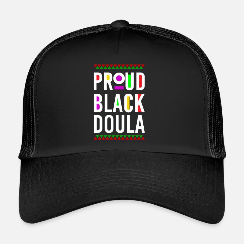 Doula Accoucheuse Proud Noir Casquette trucker 