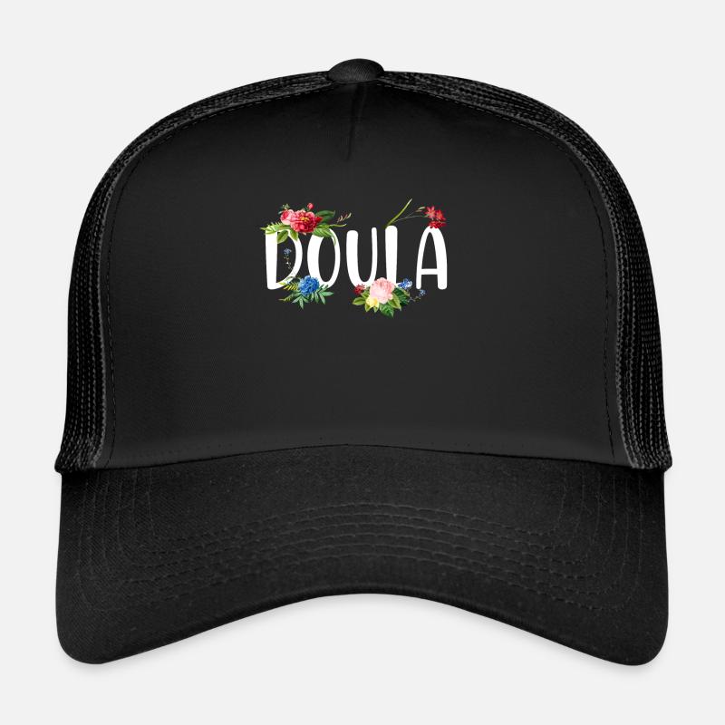 Doula Naissance Travailleur Fleur Casquette trucker 