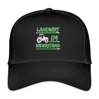 Landwirte Demo und Bauern Protest gegen Ampel - Trucker Cap - Schwarz/Schwarz - Vorne