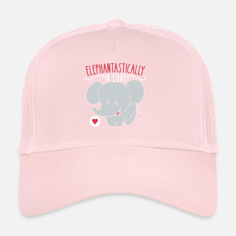 February 14 Valentine's Day Gift Cute Elephant Trucker Cap