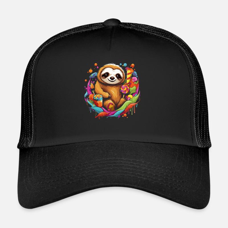 Süßes Candy Faultier Halloween Kostüm Einschulung Trucker Cap