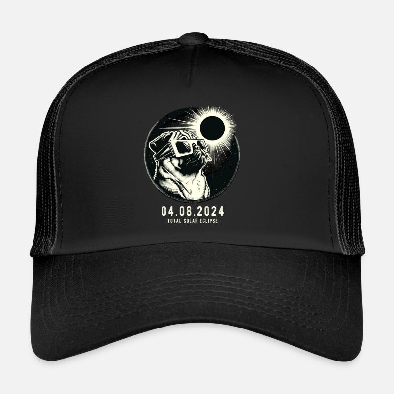 Total Solar Eclipse April USA Pug 04.08.2024 Trucker Cap