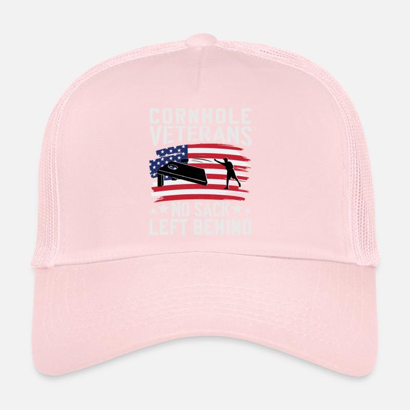 Vétéran de Cornhole - Pas de sac laissé derrière Casquette trucker 