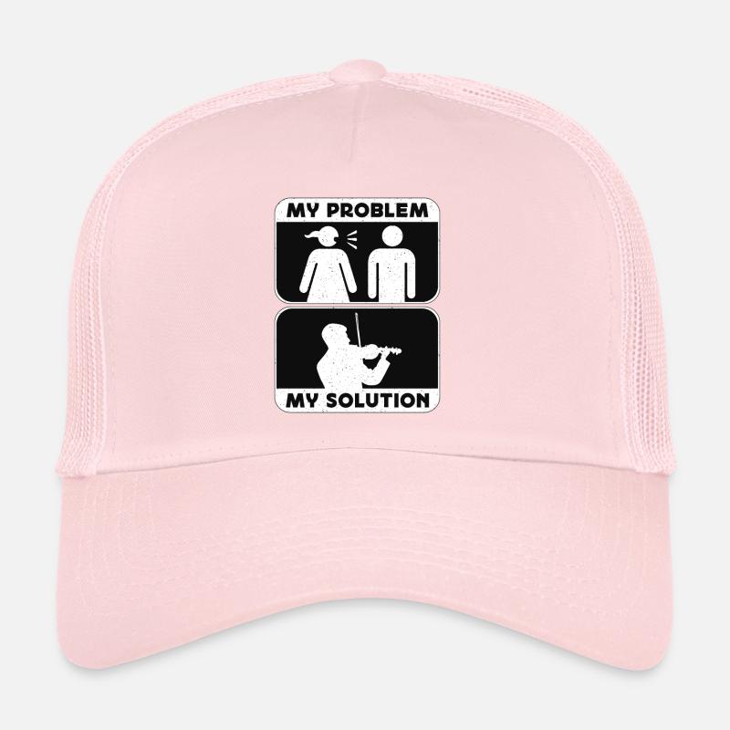 Violin Player My Problem My Solution Pictogram Dad Trucker Cap