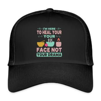 Beautician, Skin Care, Skin Therapist - Trucker Cap - black/black - Front