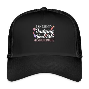 Beautician, Skin Care, Skin Therapist - Trucker Cap - black/black - Front