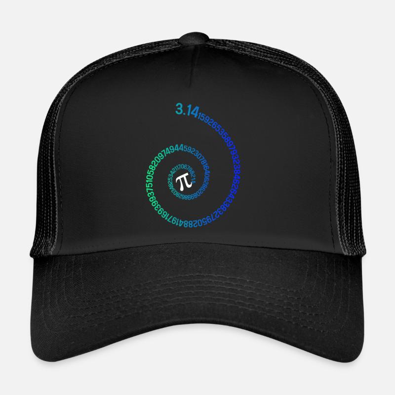 Pi Spiral Novelty Math Geek 3.14 Pi Day Trucker Cap
