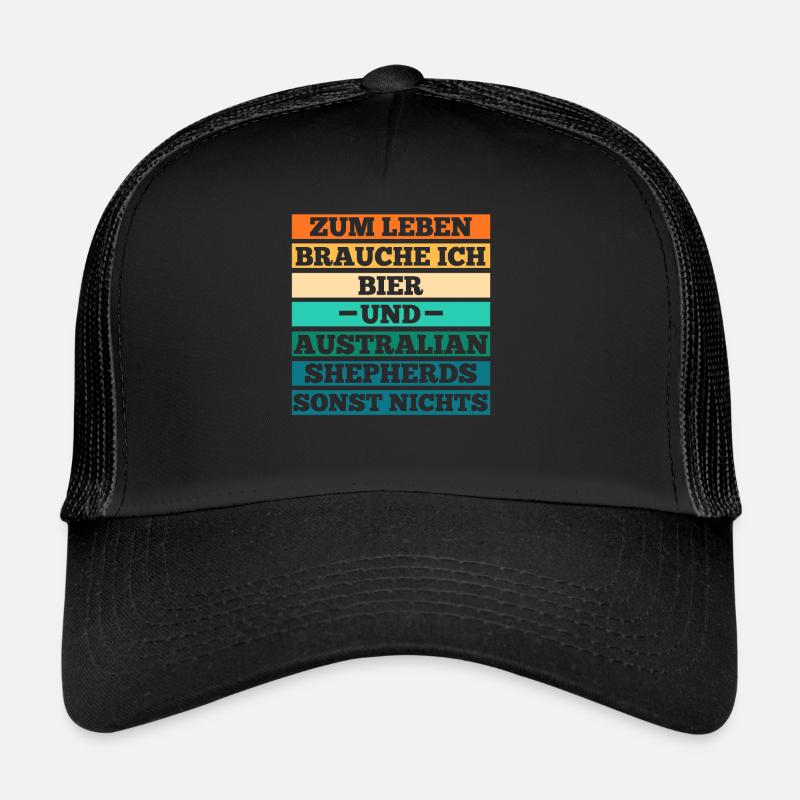 Bier Australian Shepherd Hund Aussie Trucker Cap