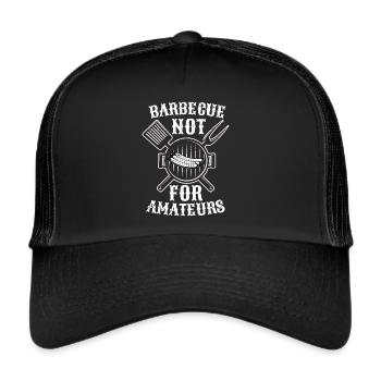 BBQ Smoker Meat Grilling Funny - Trucker Cap - black/black - Front