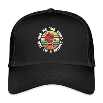 BBQ Smoker Meat Grilling Funny - Trucker Cap - black/black - Front