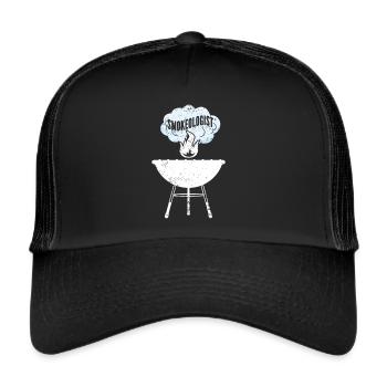 BBQ Smoker Meat Grilling Funny - Trucker Cap - black/black - Front