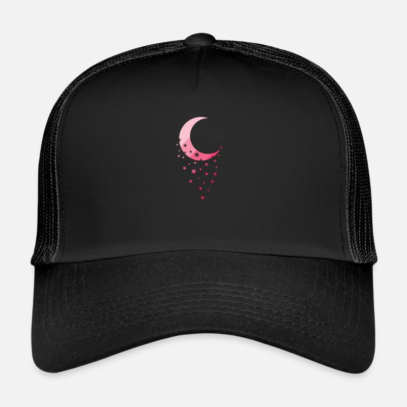 Moon with asterisk night sky Trucker Cap
