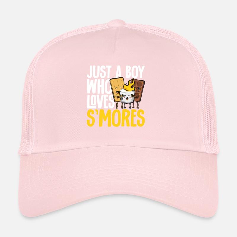 S'more Campfire Marshmallow Camping Casquette trucker 