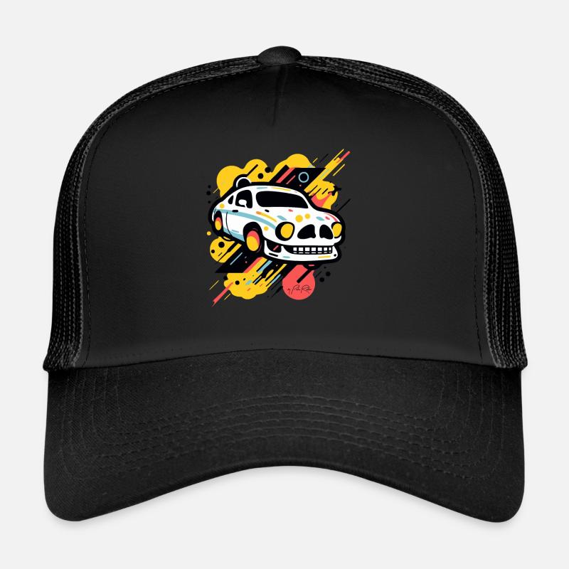 Pop-Farben Kunst Schädel Auto Trucker Cap