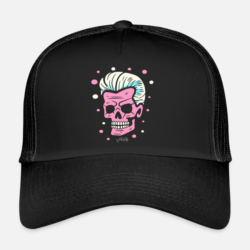 Pop-Farben-Kunst, Eine Boomer-Schädel-Party Trucker Cap