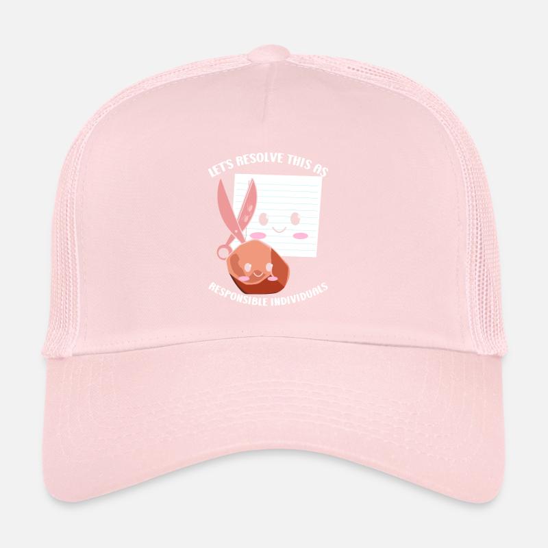 Ciseaux Papier Pierre Drôle Groupe Kawaii Casquette trucker 