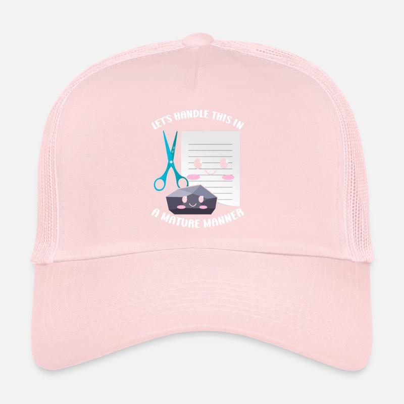 Ciseaux Papier Pierre Drôle Groupe Kawaii Casquette trucker 
