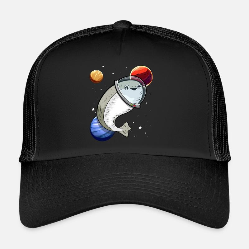Sacabambaspis Poisson Meme Astronaute Espace Planète Casquette trucker 