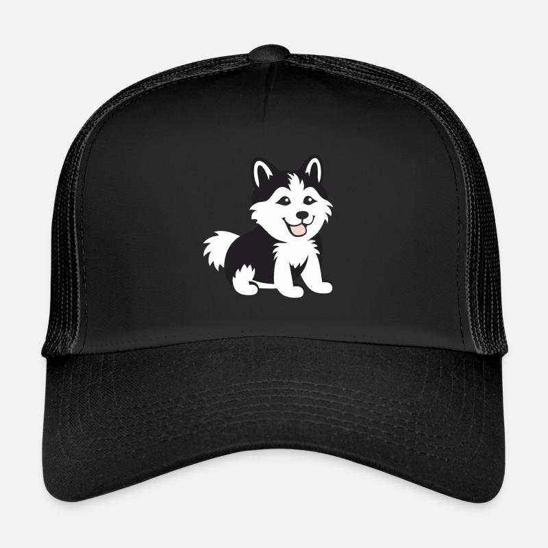 Humor kleiner Husky - Trucker Cap - Schwarz/Schwarz
