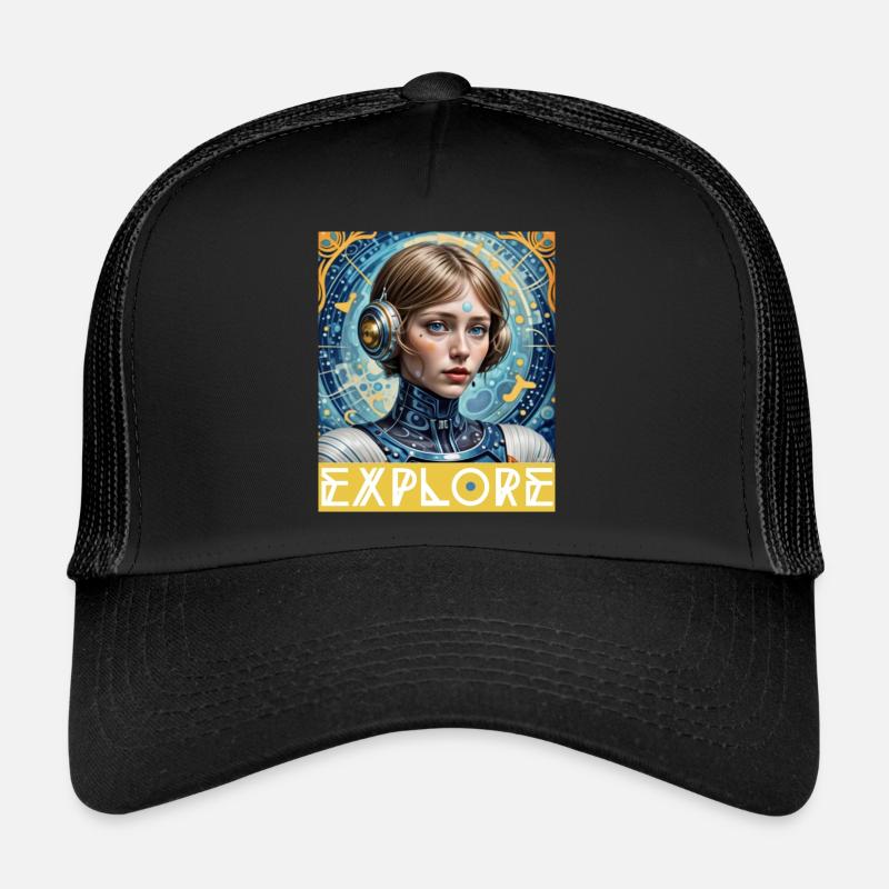 Osez explorer - Casquette trucker - noir/noir