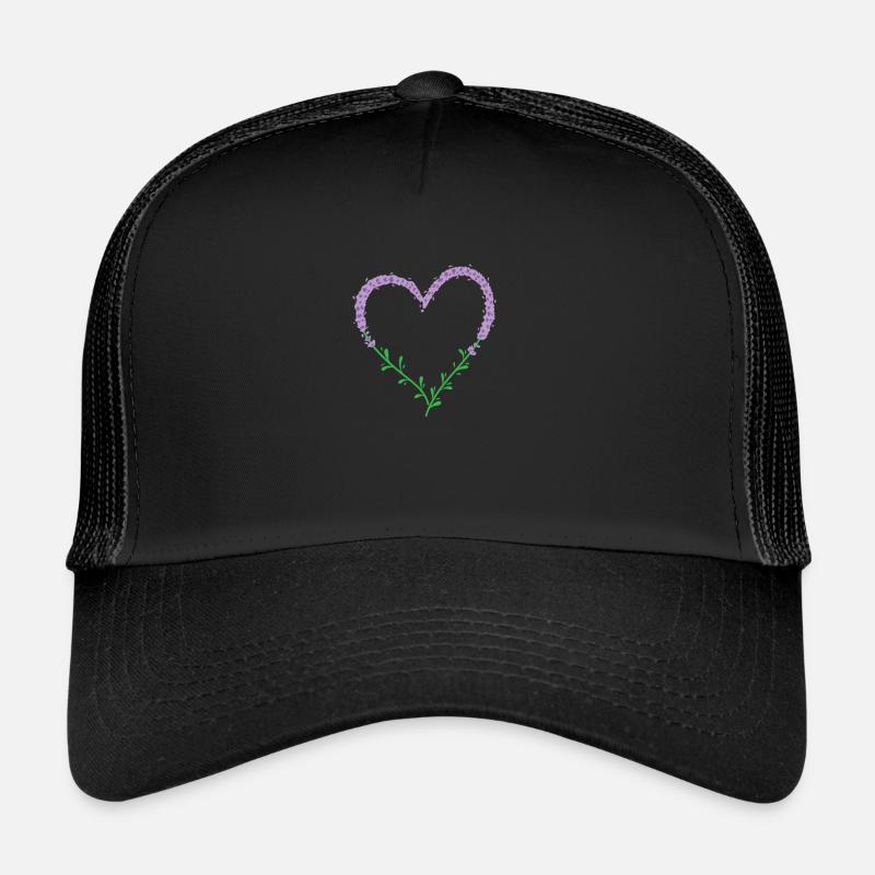 Herz aus Lavendel Pflanze Garten Duft Trucker Cap