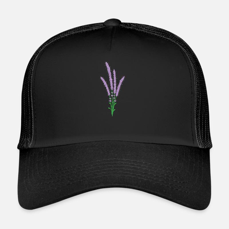 belle plante de lavande à fleurs Casquette trucker 