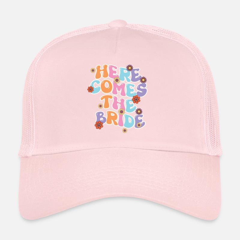 Groovy mariée fête de mariage mariée fleur fleurs Casquette trucker 