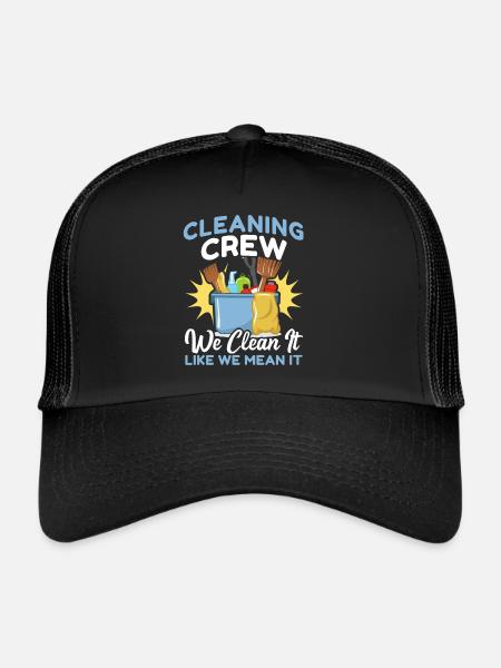 Cleaning Crew - Trucker Cap - black/black - Front