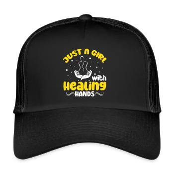 Massagetherapeuten Therapie Masseuse Wertschätzung - Trucker Cap - Schwarz/Schwarz - Vorne