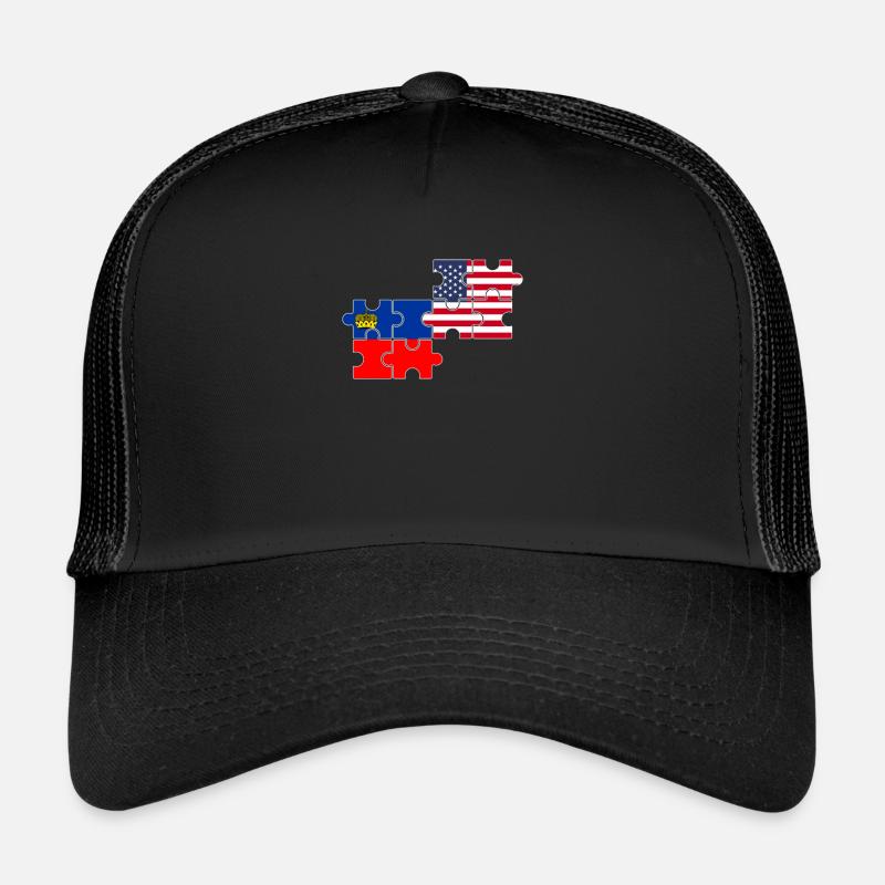 Liechtenstein États-Unis Drapeau Liechtensteiner Casquette trucker 