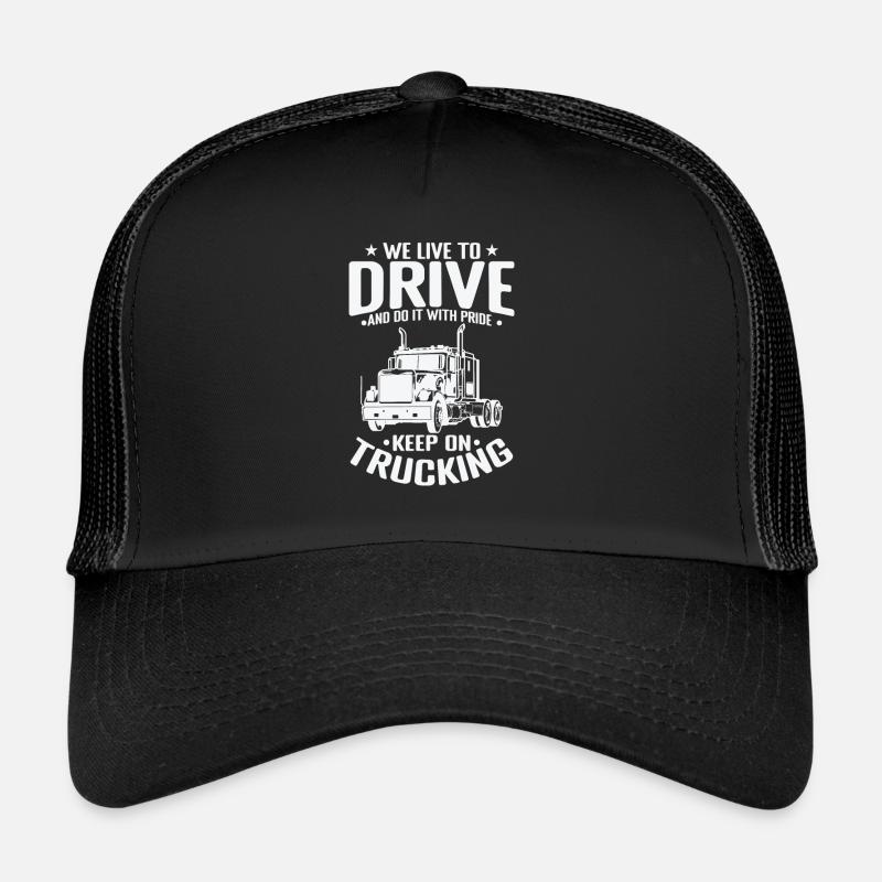 Nous vivons pour conduire et le faisons avec Pride Truck Driver Casquette trucker 