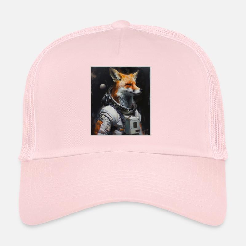 Space Travel, Foxes, Rocket, Astronaut, Fox, Outer Space Trucker Cap