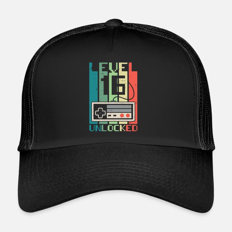 Niveau 16 débloqué - Casquette trucker  - noir/noir